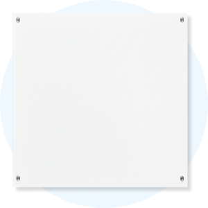 Lumiere Brilliant White Magnetic Glassboard 1200x1200mm