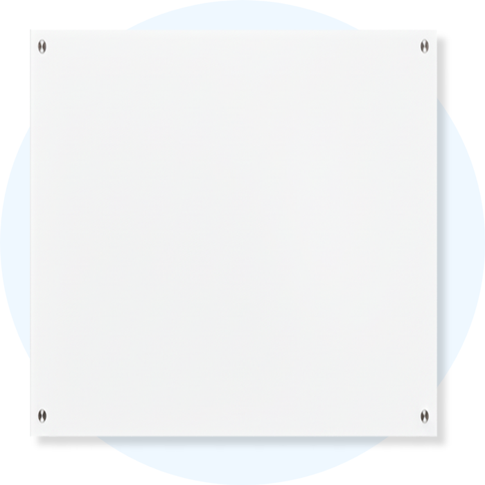 Lumiere Brilliant White Magnetic Glassboard 1200x1200mm