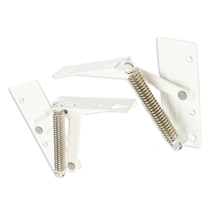 Hafele White Stay Flap Swing Up Fitting - 2 Pack