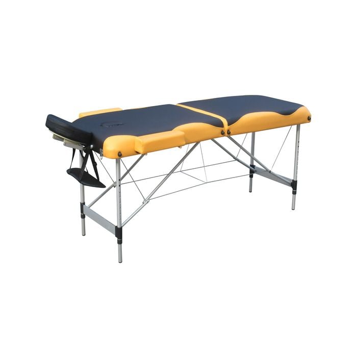 YES4HOMES 3 Fold 5 cm Thickness Foam Portable Aluminium Massage Table Massage Bed Beauty Therapy Black main image 1