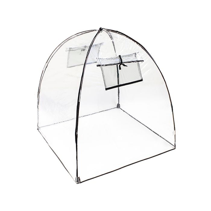 Jack 56cm x 56cm Clear Greenhouse Pop Up Plant Cover - Bunnings Australia