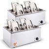 SOGA 2X Stainless Steel Electric Bain Marie Food Warmer 4 x 1/2 GN Pan