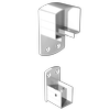 PEAK Aluminium Balustrade White Deck Wall Bracket