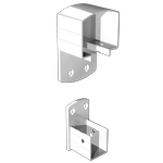PEAK Aluminium Balustrade White Deck Wall Bracket