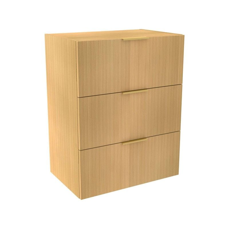 Lugna 768 x 600 x 380mm Sand 3 Drawer Unit