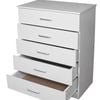 NNECN Classic Elegance: Five-Drawer Chest for Organized Living
