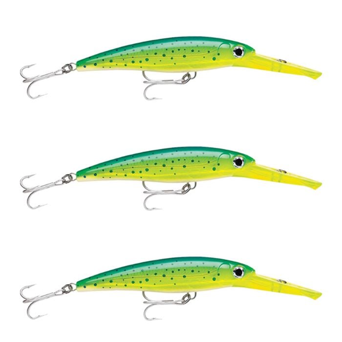 3x Rapala 18cm X Rap Magnum 40 Deep Diving Trolling Lures - Dorado