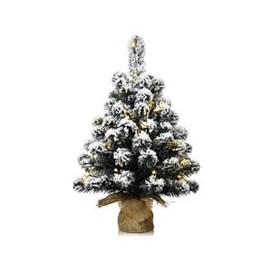 Costway 67cm Tabletop Christmas Tree 30 LED Small Xmas Tree Cement Base