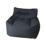 Mooi Living - Large Black Armchair Bean Bag - Serena - Sofa Polyester - Luxury Indoor Beanbags