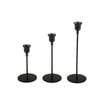 3pc Candlestick Set - Black