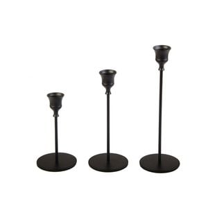 3pc Candlestick Set - Black