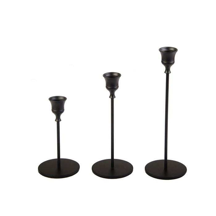 3pc Candlestick Set - Black