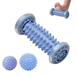 Catzon Foot Massager Roller 2 Massage Balls Foot Arch Relief-blue