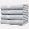 LINENOVA 4PCS Soft Cotton Bath Towel Set 68x137cm - Silver