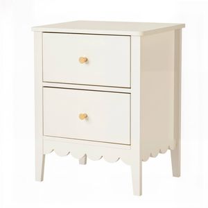 Artiss Bedside Table 2 Drawers Bedroom Storage Nightstand Beige