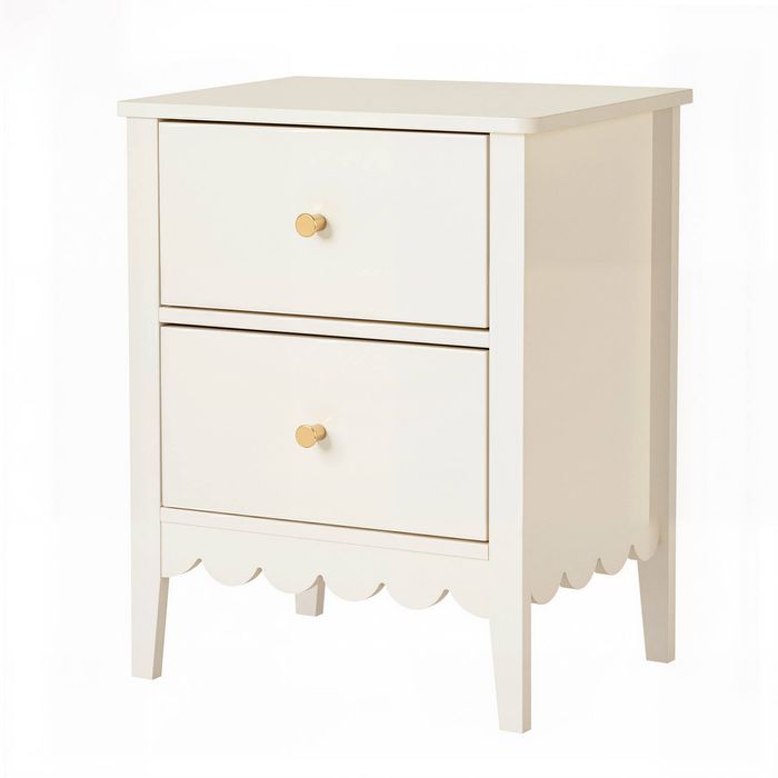 Artiss Bedside Table 2 Drawers Bedroom Storage Nightstand Beige