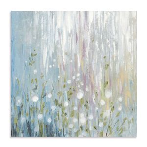 Artey | January Branches Blue Green - Stretched Canvas - Stretched Canvas - 140 x 140cm