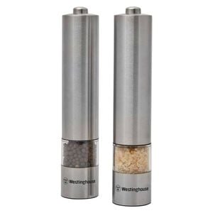 Westinghouse Salt & Pepper Mill Set Stainless Steel Electric