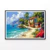 Small Town with Mountains  Print 100% Australian Made 90x60cm  (Poster)
