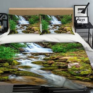 3D Stone River 252 Bed Pillowcases Quilt Queen Size