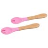 Tiny Dining Bamboo Baby Weaning Forks with Silicone Tip - Pack of 2