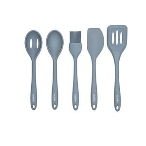 5pc Ladelle Craft Blue Silicone Kitchenware Cooking/serving Utensil Set