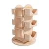 Nubicasa Revolving Solid Wooden Bookcase & 3-Tier Toy Organizer