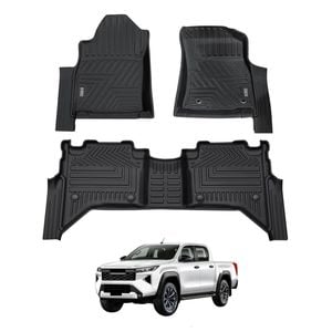 AUSGO Car Floor Mats for Toyota Hilux Manual Transmission Dual Cab 2025-Onwards All-Weather Floor Liners
