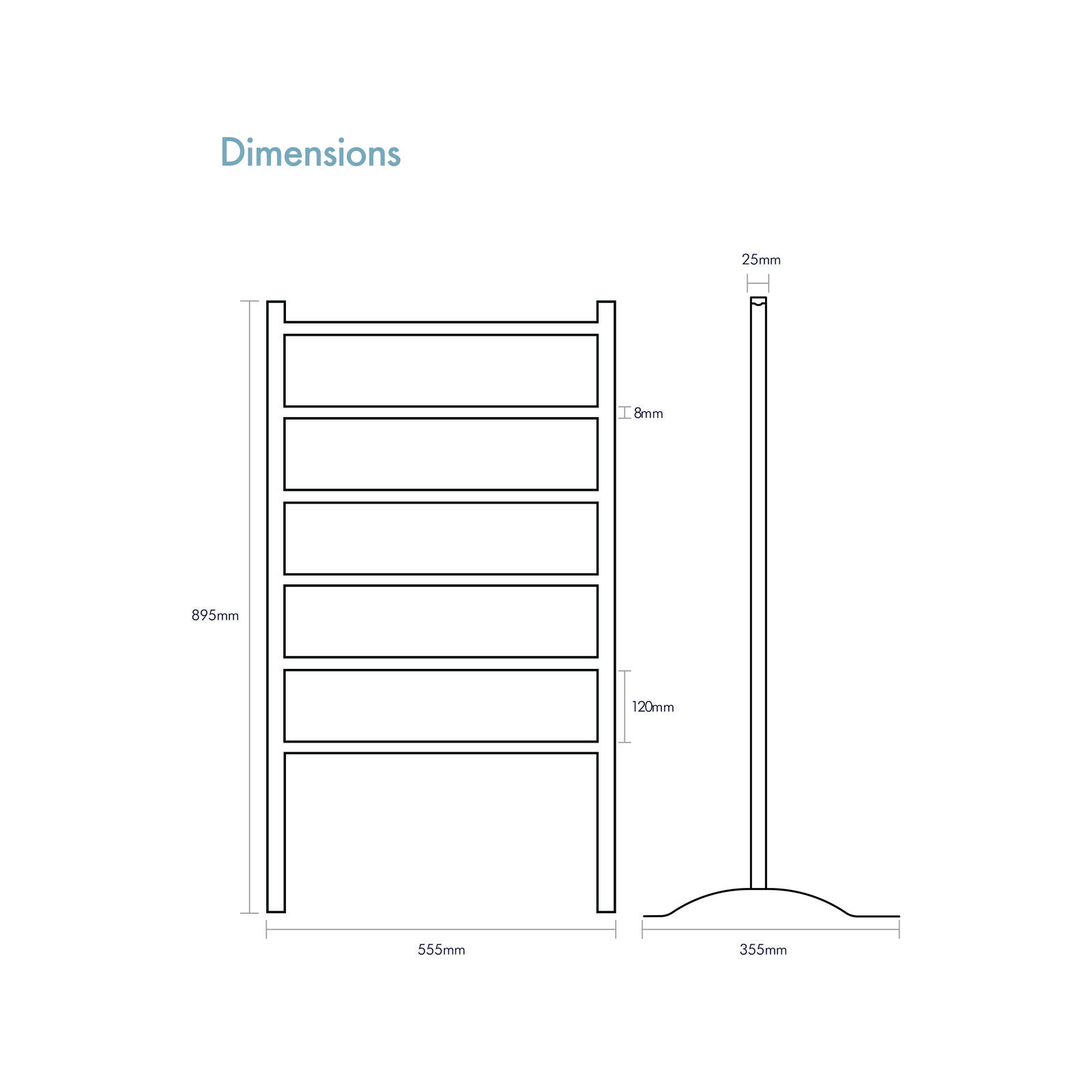 Barelli Brushed Aluminium 6 Bar Square Freestanding Heated Towel Rail Bunnings Australia