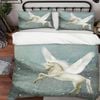 3D Pegasus Snow 014 Bedding Set Pillowcases Quilt Duvet Cover Set Queen King