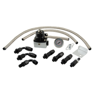 Cal Custom Fuel Pressure Regulator Kit Black & Silver