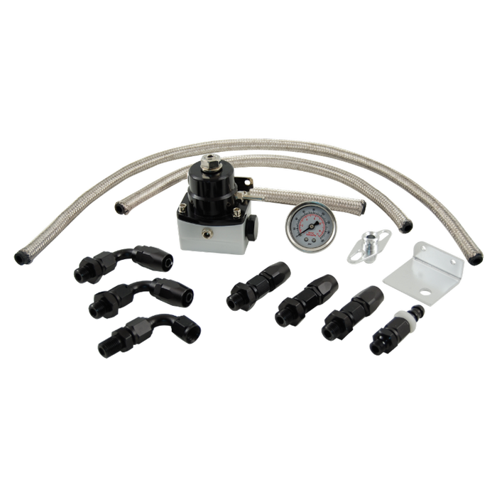 Cal Custom Fuel Pressure Regulator Kit Black & Silver