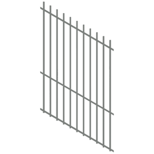 ProtectorAl 350 - 1200 x 1800mm Palladium Silver Raked 16-30º Batten Pool Fence Panel