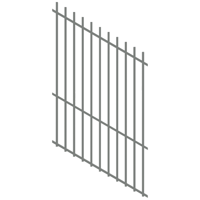 ProtectorAl 350 - 1200 x 1800mm Palladium Silver Raked 16-30º Batten Pool Fence Panel