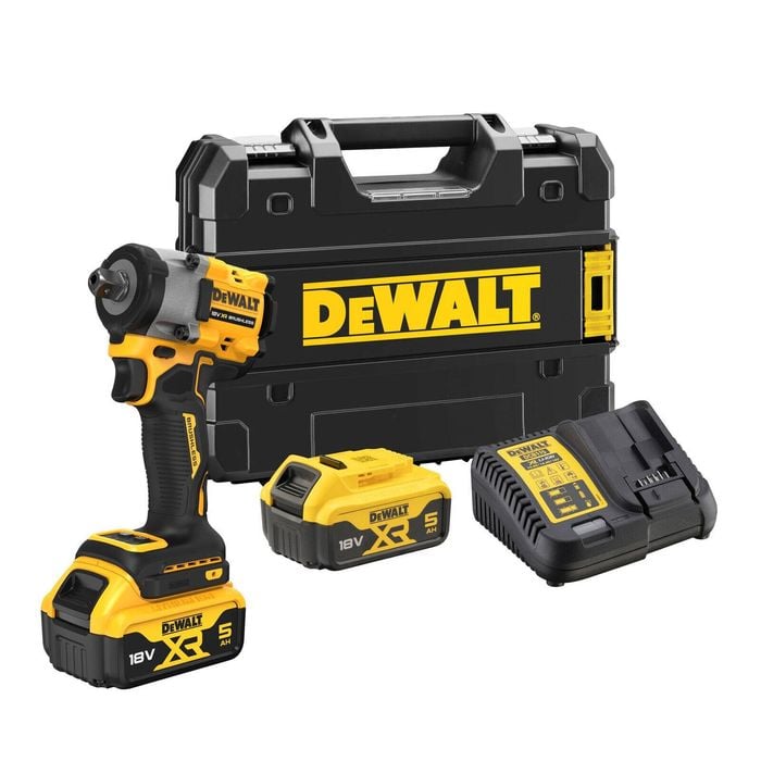 DeWALT 18V 5.0Ah XR Li-ion Cordless 1/2" Pin Detent Impact Wrench Kit DCF922P2T-XE