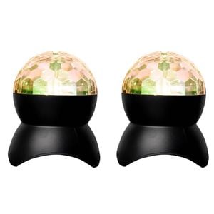 2PK Art + Tech Disco Ball Karaoke Speaker 11x13.2cm - Black