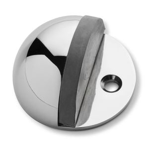Lemaar 45mm Satin Chrome Round Floor Mount Door Stop
