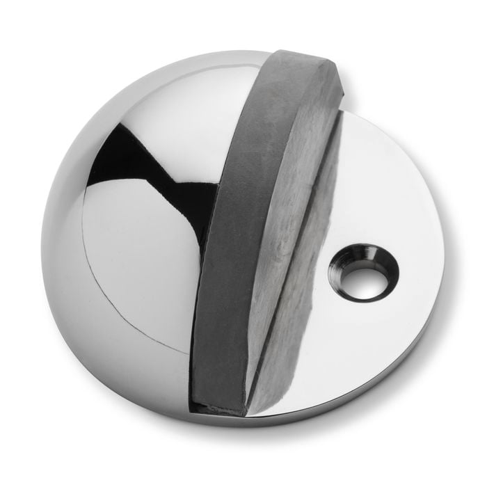 Lemaar 45mm Satin Chrome Round Floor Mount Door Stop