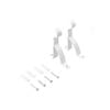 Windoware 16mm White Single Stayed Curtain Rod Bracket - 2 Pack