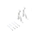 Windoware 16mm White Single Stayed Curtain Rod Bracket - 2 Pack