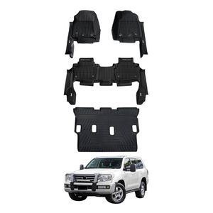 AUSGO 3-Row Set 7D Injection Floor Mats For Toyota LandCruiser 200 Series LC200 GX / GXL 2007-2012 Car Floor Liners Cargo Mat
