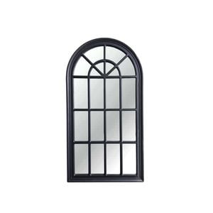 Elegant Collections Matt Black Hamptons Arch Mirror Small