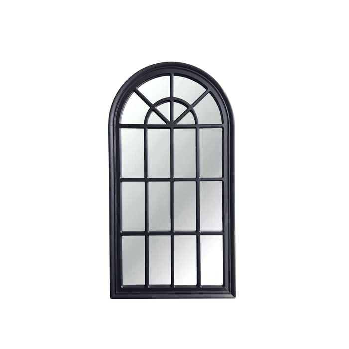 Elegant Collections Matt Black Hamptons Arch Mirror Small