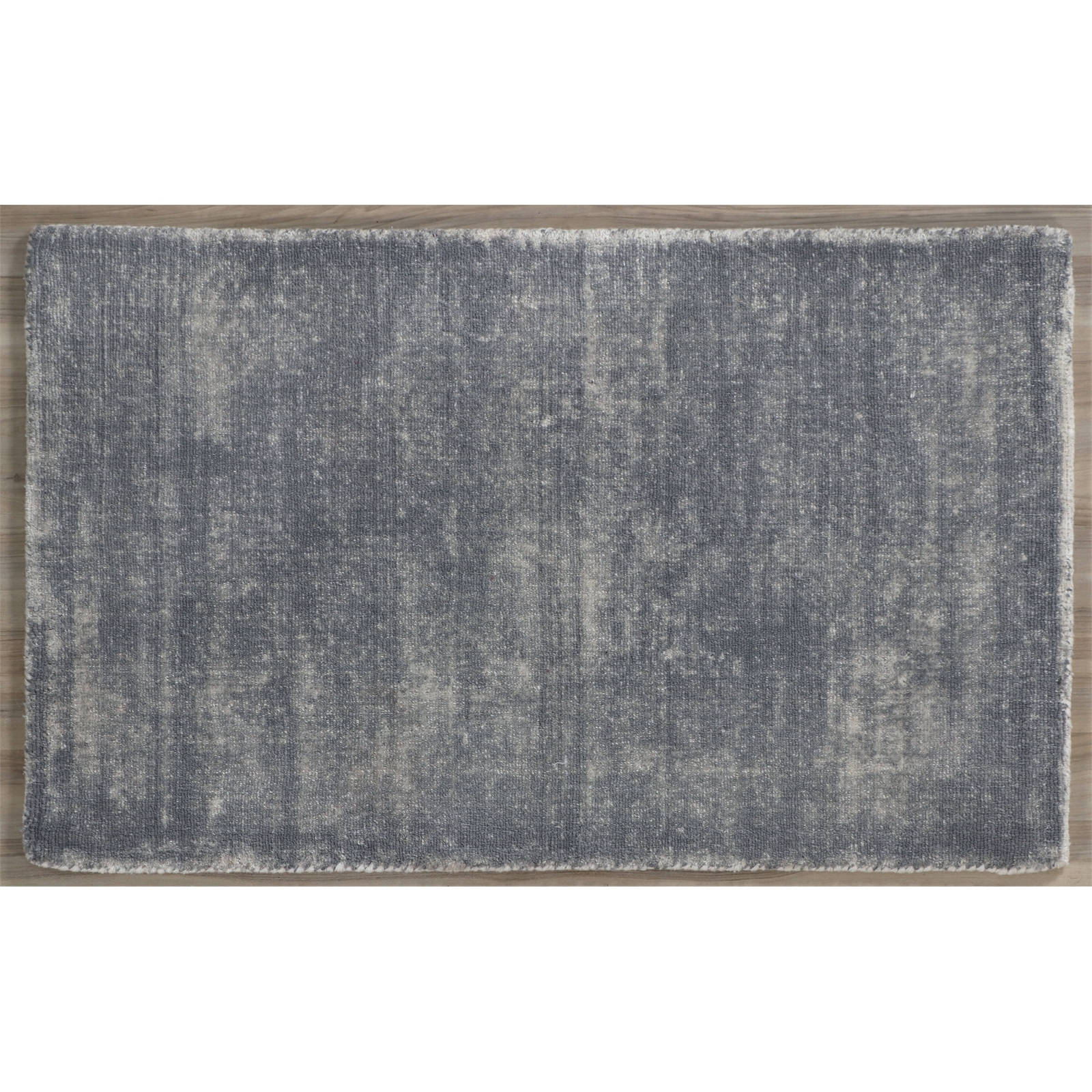 110 x 70cm Splash Silver Wool/Polyester Hand Woven Rug product image