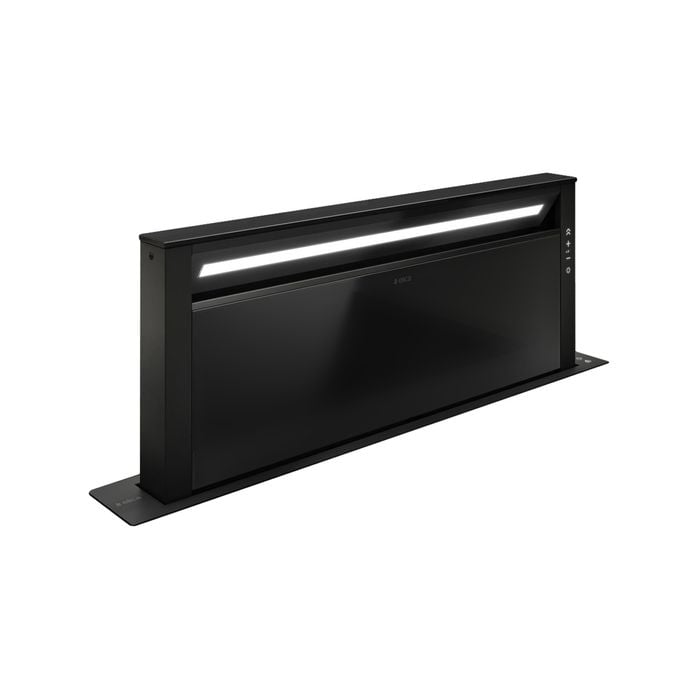 Elica 90cm Black Matt Get Up Downdraft Rangehood