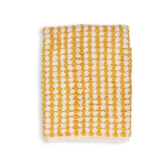 Miss April Pompom Mustard Yellow 80x55 Bath Mat