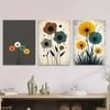 3pcs Modern Floral Abstract Flower Print 100% Australian Made 3 x 40x60cm (Metal Print)