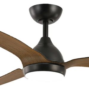 Fanforce Revo Smart DC Ceiling Fan LED Light Remote 52" ABS Blades Black/Teak