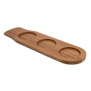 Olympia Ramekin Board Acacia Wood Double Sided Gf208 140x480mm Tapas Small Plate Serving Platter