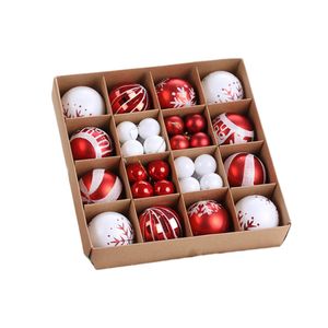 Catzon 44 Pcs Christmas Balls Colored Shatterproof Plastic Baubles for Xmas Party-Set6